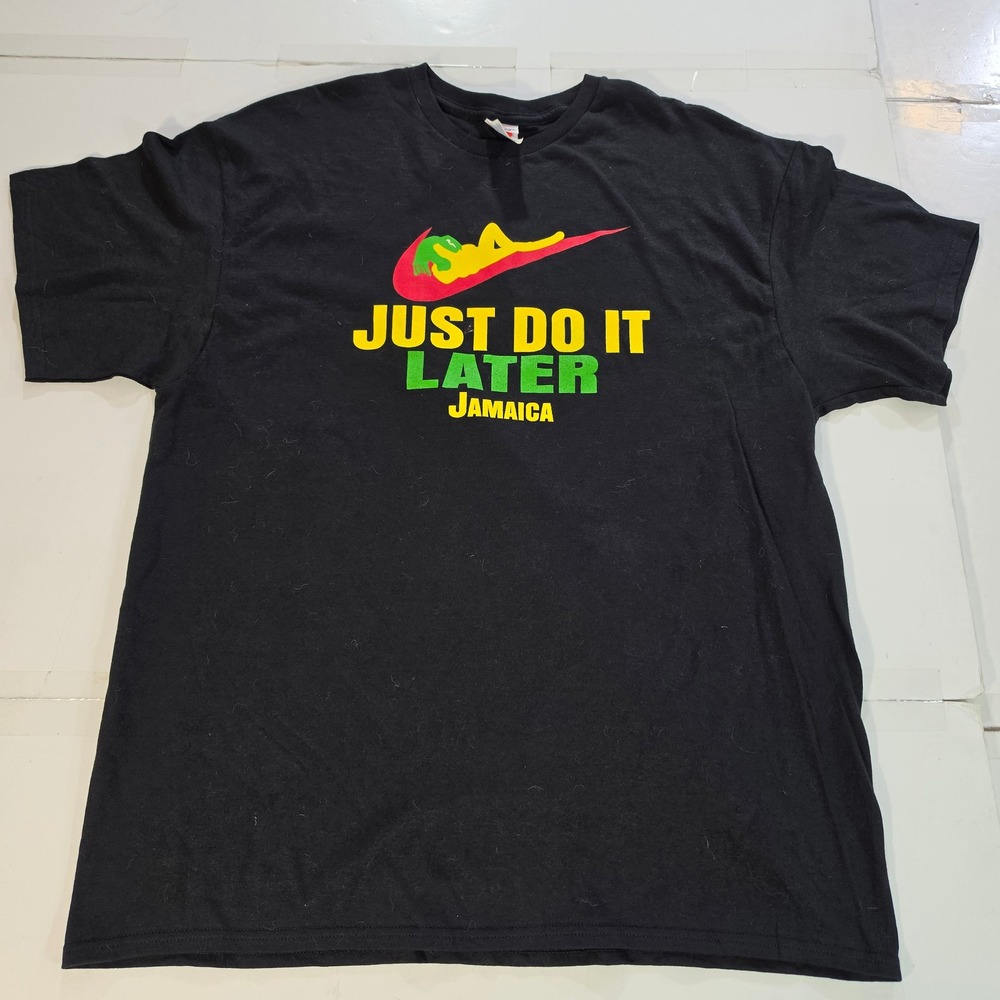 Delta Pro Weight Jamaica Just Do It Later Graphic Tee Black XL
